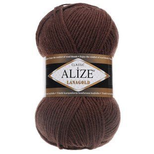 Пряжа ALIZE Lanagold, 994 коричневый 115-994 фото