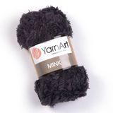 Пряжа YarnArt Mink, имитация меха, 336 антрацит, 50 гр 109-336 фото