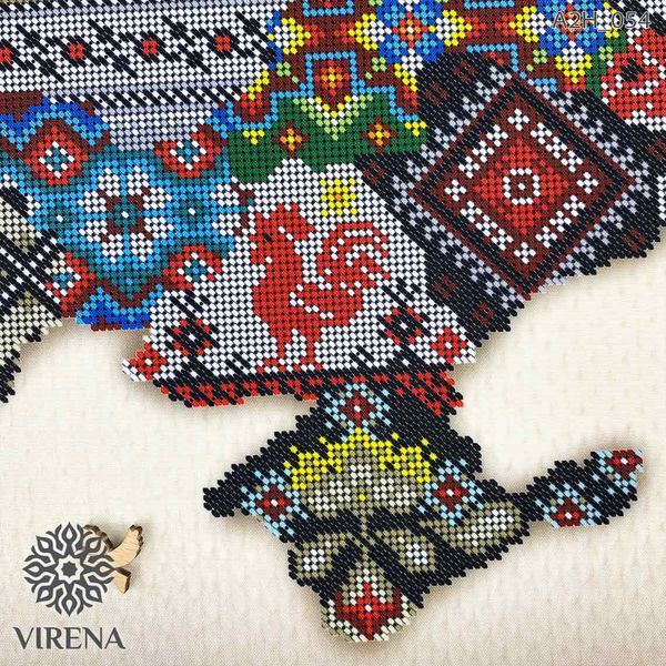Схема для вишивки бісером "Мапа України", заготовка на габардині, 58х41 см 2-А2Н-054 фото