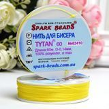 Нитки для бисера TYTAN 60, 0,14 мм, №62410 Spark Beads желтые, 60 м 005694 фото