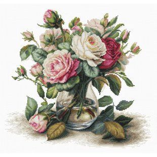 Набір для вишивки нитками муліне "Аромат троянд", 25x39 см 11-B7026 фото