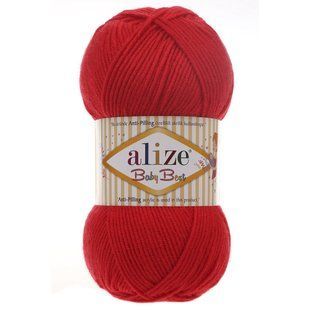 Пряжа ALIZE Baby Best, 56 червоний 116-056 фото