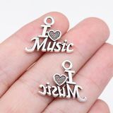 Підвіска біжутерна, шарм, I Love Music, 20х16 мм 005648 фото