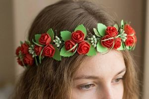 Як зробити троянди з фоамірану і квітковий віночок на голову своїми руками фото