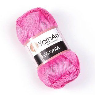 Пряжа YarnArt Begonia, бавовна, 5001 темна троянда, 50 гр 107-5001 фото