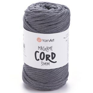 Пряжа YARNART Macrame Cord 3 mm, 774 серый 118-774 фото