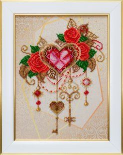 Набор для вышивки бисером "Ключ от сердца", 20x27 см 1-ТН-1241 фото