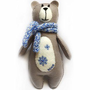 Набор для создания игрушки из фетра "Мишка", 22,5х13 см 1-ФН-89 фото