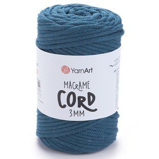Пряжа YARNART Macrame Cord 3 mm, 789 морская волна 118-789 фото