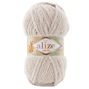 Пряжа Alize Softy PLUS, плюшева, №599 світло-бежевий, 100 гр 112-599 фото