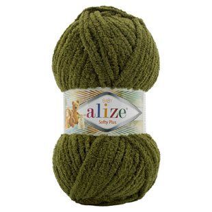 Пряжа Alize Softy PLUS, плюшева, №620 оливковий, 100 гр 112-620 фото