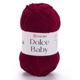 Плюшевая пряжа YarnArt Dolce Baby 752 бордовый, 50 гр 113-752 фото
