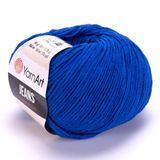 Пряжа YarnArt Jeans, напівбавовна, №47 ультрамарин, 50 гр 101-47 фото