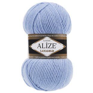 Пряжа ALIZE Lanagold, 40 блакитний 115-040 фото