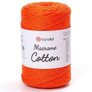Пряжа YARNART Macrame Cotton, 800 помаранчевий неон 117-800 фото
