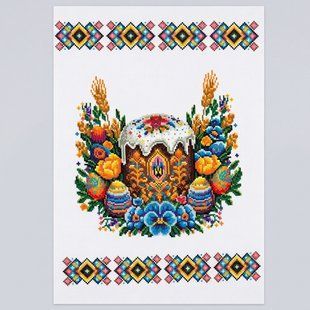 Заготовка для вишивки бісером (нитками), Рушник великодній "Писанки", 37х60 см 8-РП-120 фото