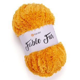 Пряжа YarnArt Fable Fur, имитация меха, 985 апельсин, 100 гр 106-985 фото