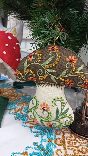 Набір для створення вишитої іграшки "Грибочки", 10,5х12 см, 2 шт 1-М-0356 фото