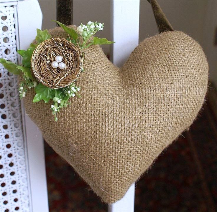 Сердечко з мішковини